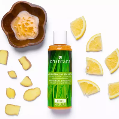 Orientana Ajurwedyjski szampon do w�os�w imbir i trawa cytrynowa 210 ml