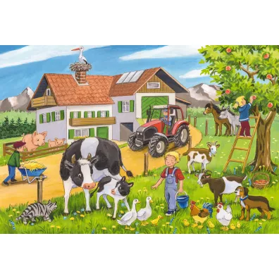 Puzzle 3 x 24 el. Praca na wsi Schmidt