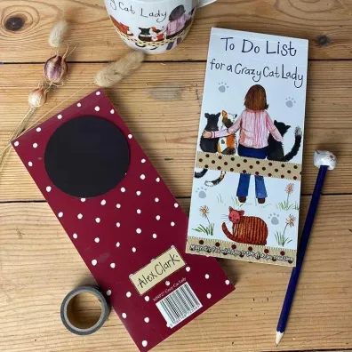 Alex Clark Lista zakup�w z magnesem MNP27 Crazy Cat Lady Koci