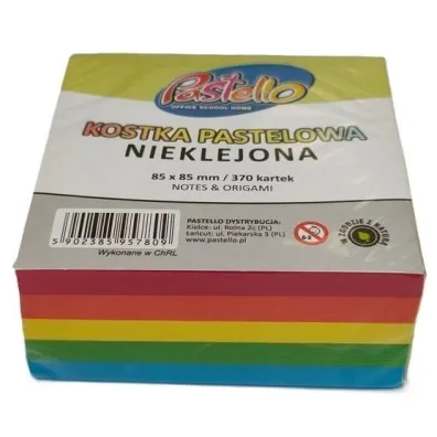 Alfa Pastello Kostka nieklejona kolorowa 85x85mm 370 kartek
