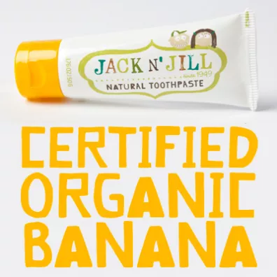 Jack Njill Naturalna Pasta do zbw, organiczny banan i Xylitol 50 g
