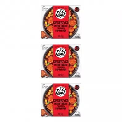 So Food Ciecierzyca po bretosku z kiebas paprykow zestaw 3 x 400 g