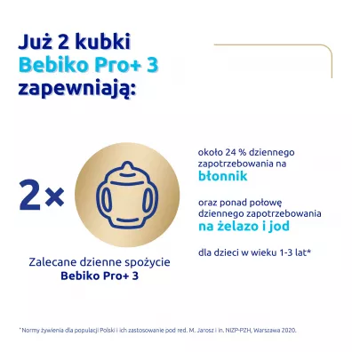 Bebiko Pro+ 3 Odywcza formua na bazie mleka dla dzieci powyej 1. roku ycia 700 g