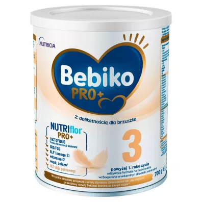 Bebiko Pro+ 3 Odywcza formua na bazie mleka dla dzieci powyej 1. roku ycia 700 g