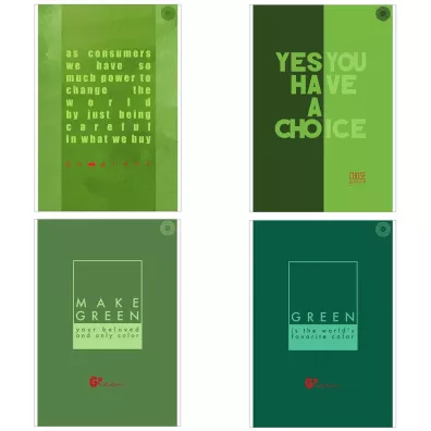 Ziemia Obiecana Blok notatnikowy A4 Think Green kratka 80 kartek 4 szt.