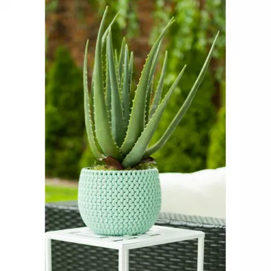 ProGarden Sztuczny Aloes w donicy 45 cm Zielony