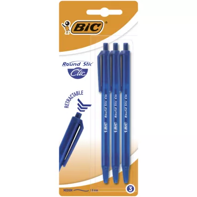 Bic D�ugopis Round Stic Clic niebieski 1.0 mm