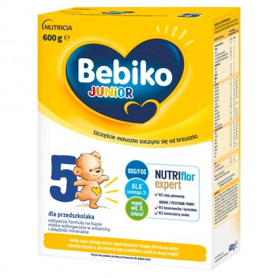 Bebiko Junior 5 Odywcza formua na bazie mleka dla przedszkolaka 600 g