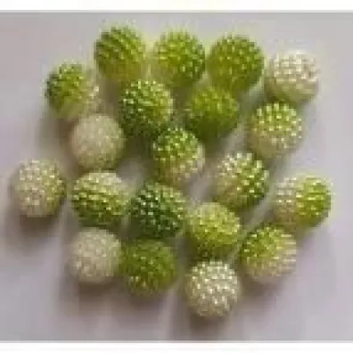 Titanum Koraliki plastikowe zielone ombre 10mm 50 szt.