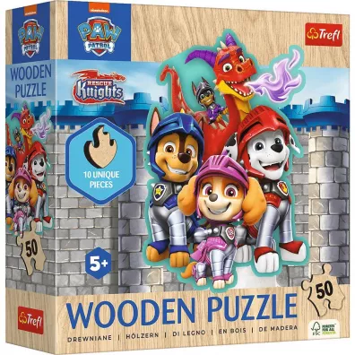 Puzzle konturowe 50 el. Przygody z Psim Patrolem Trefl