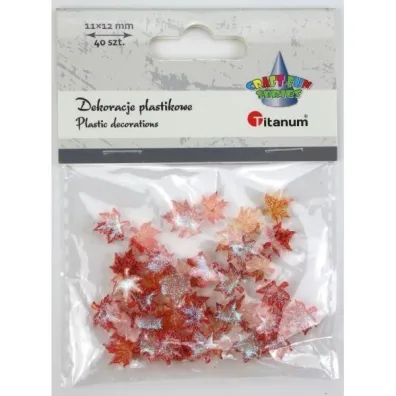 Titanum Dekoracje plastikowe li�cie klonu 11x12mm 40 szt.