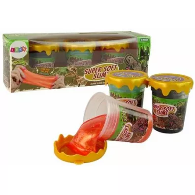 Slime brokatowy dinozaury DIY mikki 3 kolory Leantoys