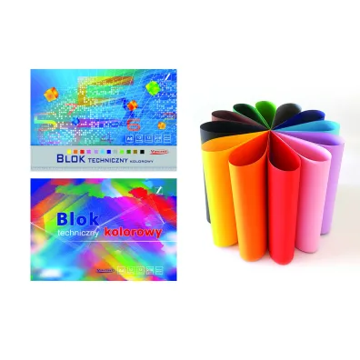 Kreska Blok techniczny kolorowy Vincent A3 12 kartek 210g 10szt/opak