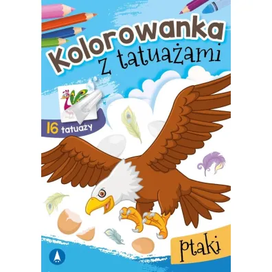 Kolorowanka z tatua�ami. Ptaki