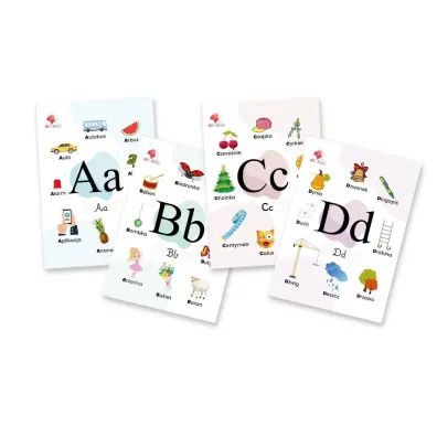 Plansze edukacyjne Alfabet A5 23 karty All4Kids