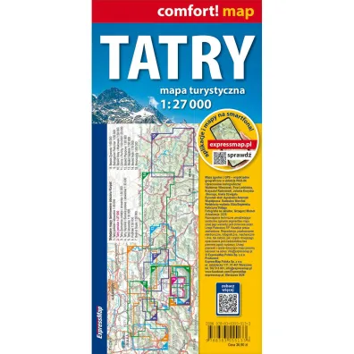 Tatry laminowana mapa turystyczna 1:27 000