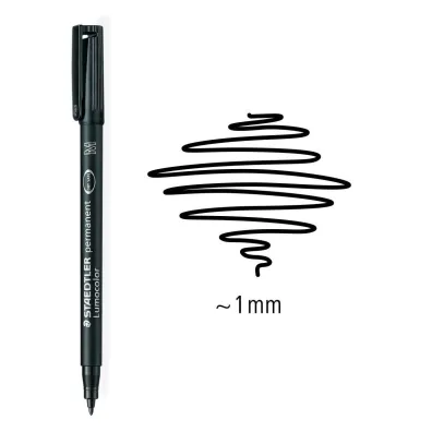 Staedtler Foliopis wodoodporny Lumocolor M czarny 1.0 mm