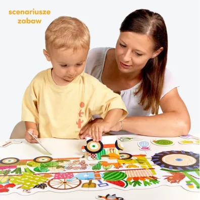 Moto puzzle Traktor dla dzieci 2  3 Bright Junior Media