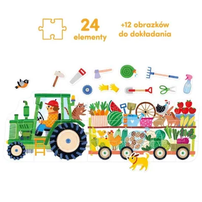 Moto puzzle Traktor dla dzieci 2  3 Bright Junior Media