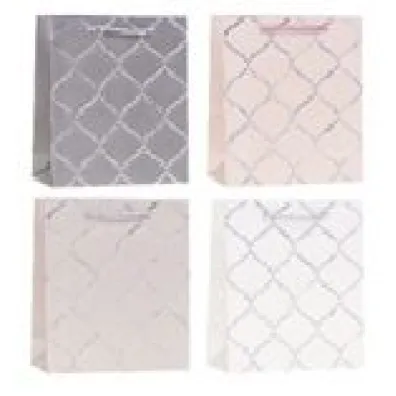 Torebka ozdobna 26x32x10cm hot-stamp mix ROZETTE