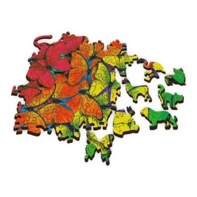 Puzzle drewniane 500+1 el. T�czowe motyle Trefl