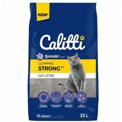 Calitti Strong �wirek dla kota bentonitowy lawendowy 24 kg