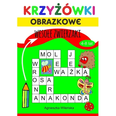 Krzy��wki obrazkowe. Weso�e zwierzaki 4-8 lat - Agnieszka Wile�ska