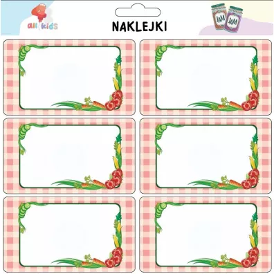 All4Kids Naklejki na przetwory Warzywa