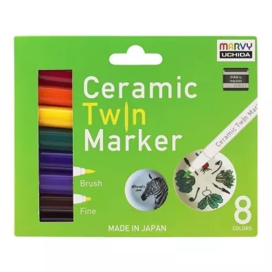 Marvy Markery do ceramiki i porcelany Primary 8 kolor�w
