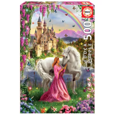 Puzzle 500 el. Wrka i jednoroec Educa
