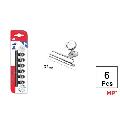 Mp Main Paper Klipsy biurowe metalowe srebrne 31mm 6 szt.