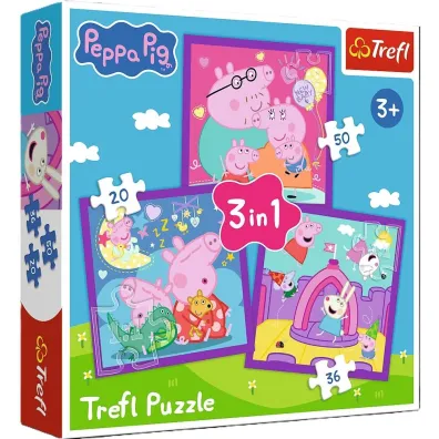 Puzzle 3w1 Zwyczaje �winki Peppy Trefl