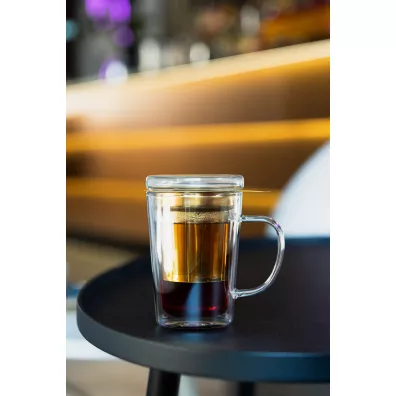 Vialli Design Szklanka z podw�jn� �ciank� z zaparzaczem Amo 29378 300 ml