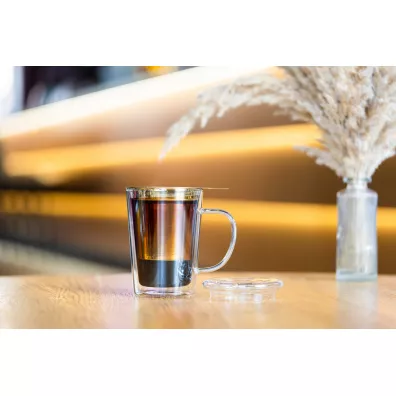 Vialli Design Szklanka z podw�jn� �ciank� z zaparzaczem Amo 29378 300 ml