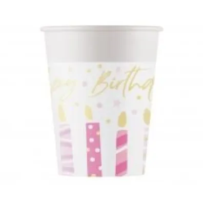 Godan Talerzyki papierowe Birthday Candles 23cm 8 szt.