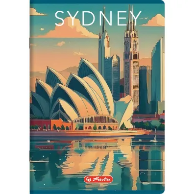 Herlitz Zeszyt A4 Retro City z marginesem linia 96 kartek
