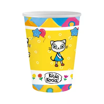 Godan Kubeczki papierowe Kicia Kocia 250ml 6 szt.