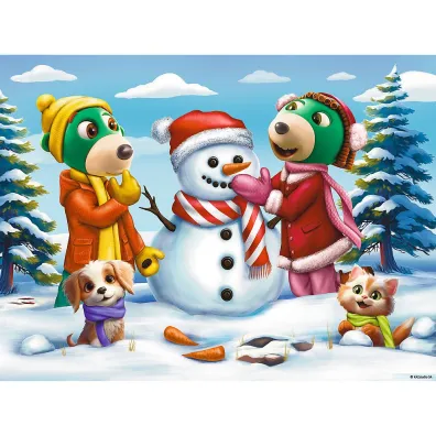 Puzzle 30 el. Zimowe zabawy Treflik�w