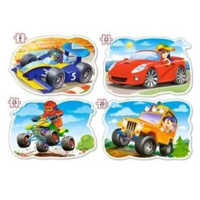 Puzzle maxi 4w1 - Pojazdy (8+12+15+20 el.) Castorland
