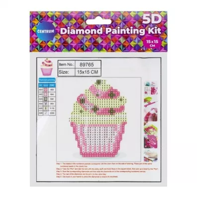 Panta Plast Diamentowa mozaika 5D - Babeczka 15x15cm