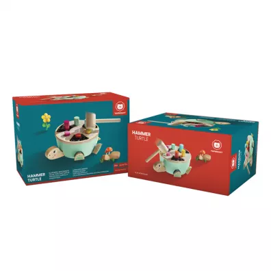 Gra motoryczna ��w Drewniana wbijanka - 18 m+ Top Bright
