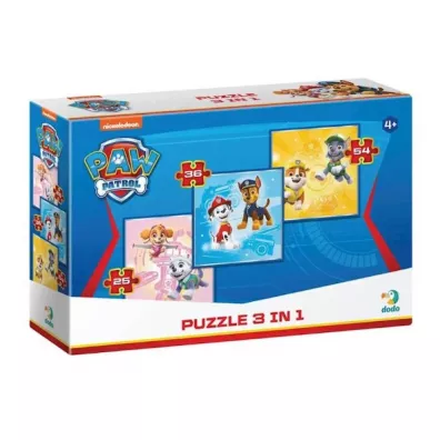 Puzzle 3w1 (25+36+54 el.) Paw Patrol Dodo