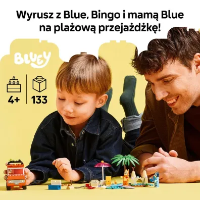 LEGO Bluey Blue i rodzinna wycieczka samochodem 11202