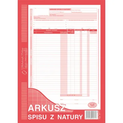 Michalczyk i Prokop Druk Arkusz Spisu z Natury A4