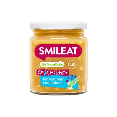 Smileat S�oiczek z ekologicznymi ma�ymi kawa�kami soczewicy i komos� ry�ow� po 10 miesi�cu 230 g Bio