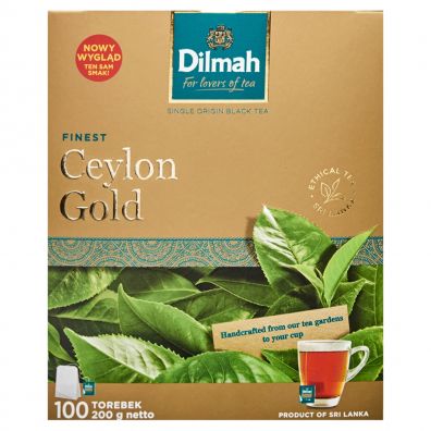Dilmah Finest Ceylon Gold Klasyczna czarna herbata 100 x 2 g