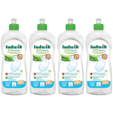 Ludwik P�yn nab�yszczaj�cy do zmywarek Ecolabel Zestaw 4 x 500 ml