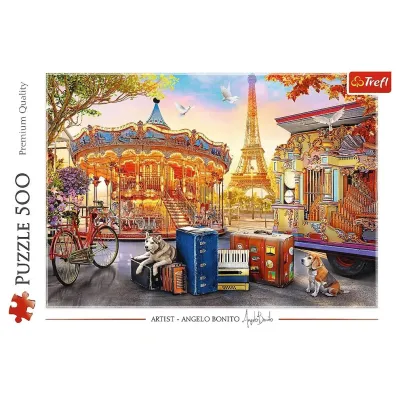 Puzzle 500 el. Wakacje w Pary�u Trefl