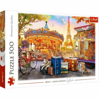Puzzle 500 el. Wakacje w Paryu Trefl