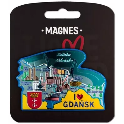Pan Dragon Magnes I love Poland Gdask ILP-MAG-A-GD-35